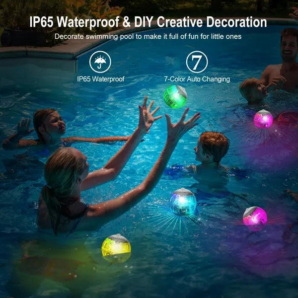 Solar LED Floating Lights IP65 Waterproof Garden Pool 7 Color