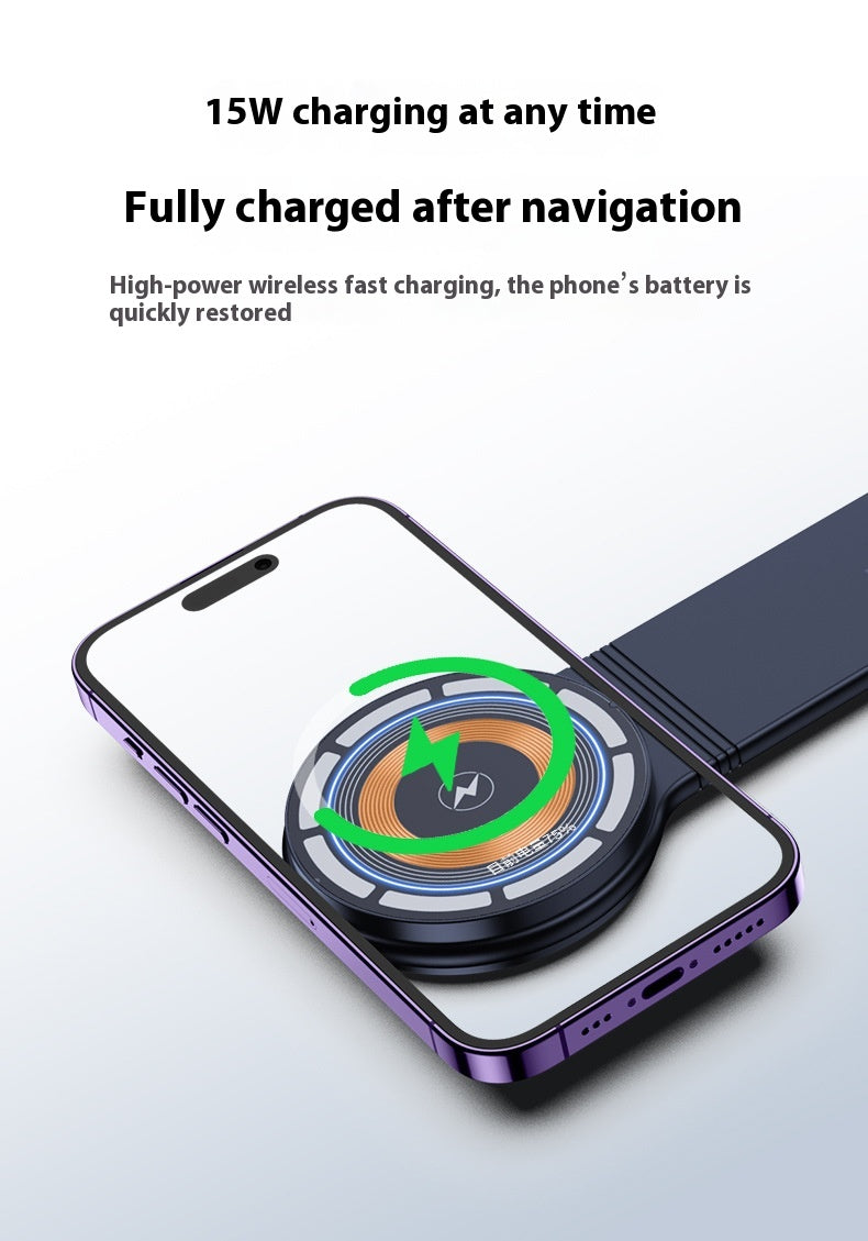 Large Screen Dashboard Bending Magnetic Suction Wireless Charger On-board Bracket