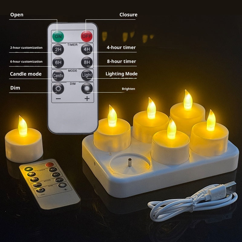 Confession Atmosphere Long Endurance Led Rechargeable Candle Light
